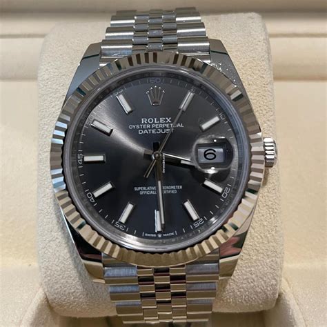 rolex datejust 41 gray dial|Rolex Datejust 41 price uk.